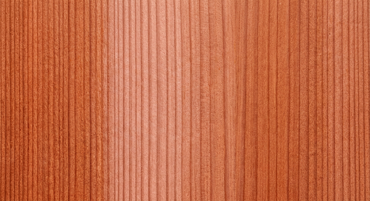Close-up of Redwood wood grain